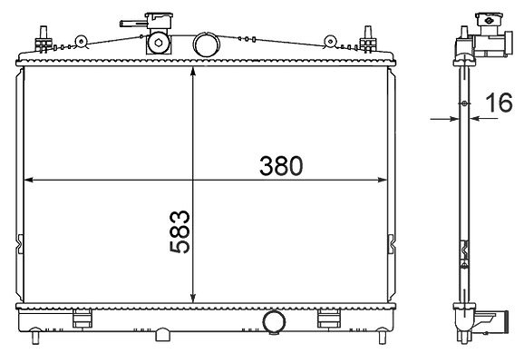 Mahle Kühler, Motorkühlung [Hersteller-Nr. CR856000S] für Nissan