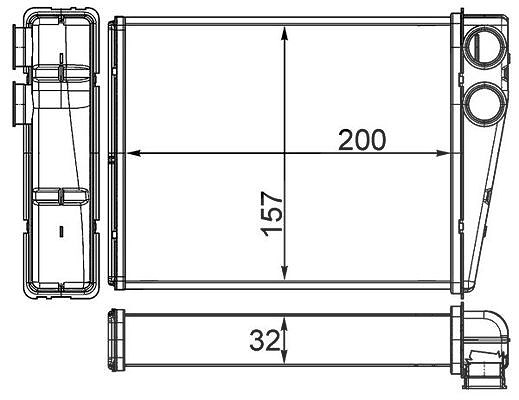 Mahle Wärmetauscher, Innenraumheizung [Hersteller-Nr. AH263000S] für Mercedes-Benz