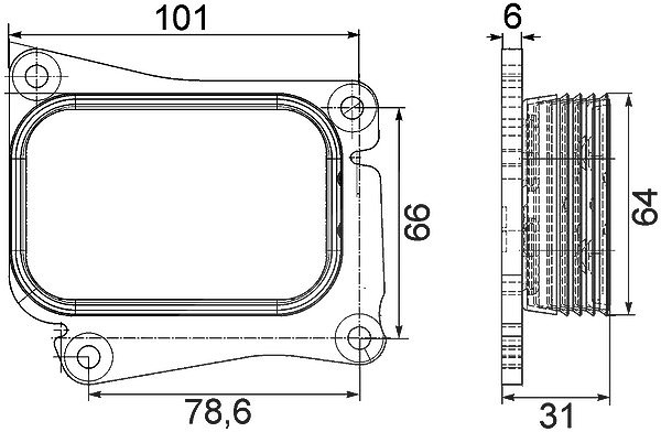 Mahle Ölkühler, Motoröl [Hersteller-Nr. CLC111000S] für Mercedes-Benz