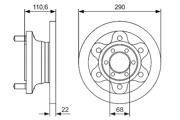 Bosch Bremsscheibe [Hersteller-Nr. 0986479S95] für Iveco