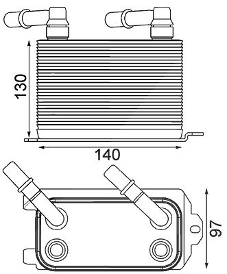 Mahle Ölkühler, Automatikgetriebe [Hersteller-Nr. CLC228000P] für Land Rover