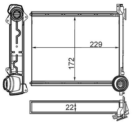 Mahle Wärmetauscher, Innenraumheizung [Hersteller-Nr. AH264000S] für Citroën, Peugeot