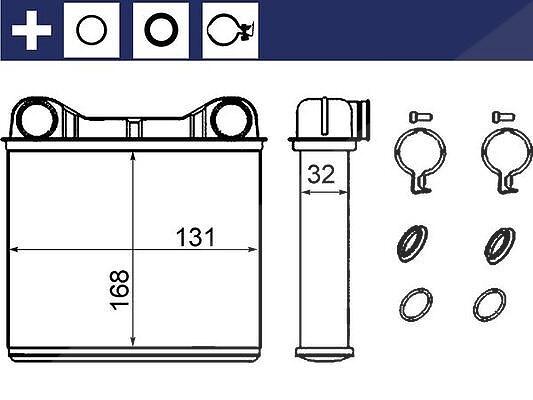 Mahle Wärmetauscher, Innenraumheizung [Hersteller-Nr. AH238000S] für Mercedes-Benz