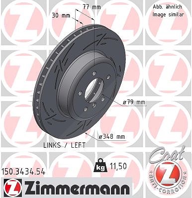 Zimmermann 1x Bremsscheibe Vorderachse Links [Hersteller-Nr. 150.3434.54] für BMW