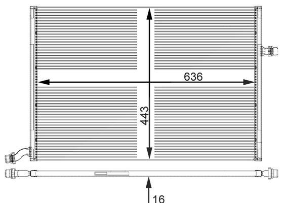 Mahle Niedertemperaturkühler, Ladeluftkühler [Hersteller-Nr. CIR25000P] für Mercedes-Benz