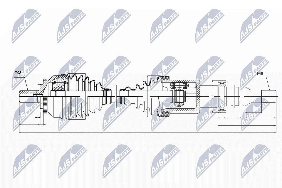 Nty Antriebswelle [Hersteller-Nr. NPW-VV-019] für Volvo