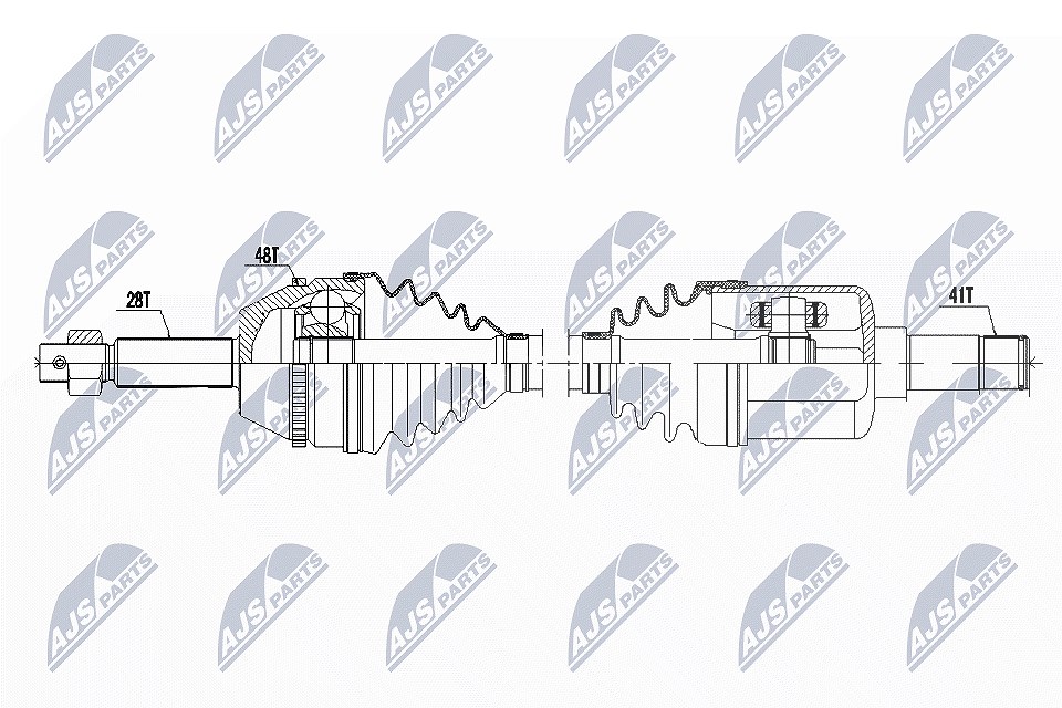 Nty Antriebswelle [Hersteller-Nr. NPW-FR-062] für Ford