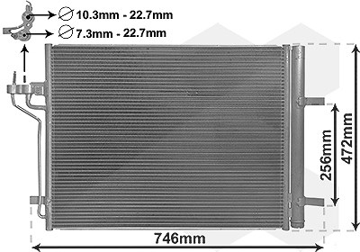 Van Wezel Kondensator, Klimaanlage [Hersteller-Nr. 18015710] für Ford