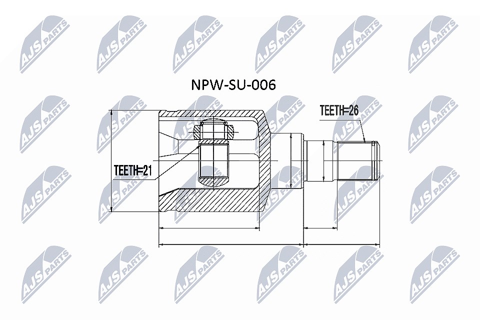 Nty Gelenksatz, Antriebswelle [Hersteller-Nr. NPW-SU-006] für Suzuki