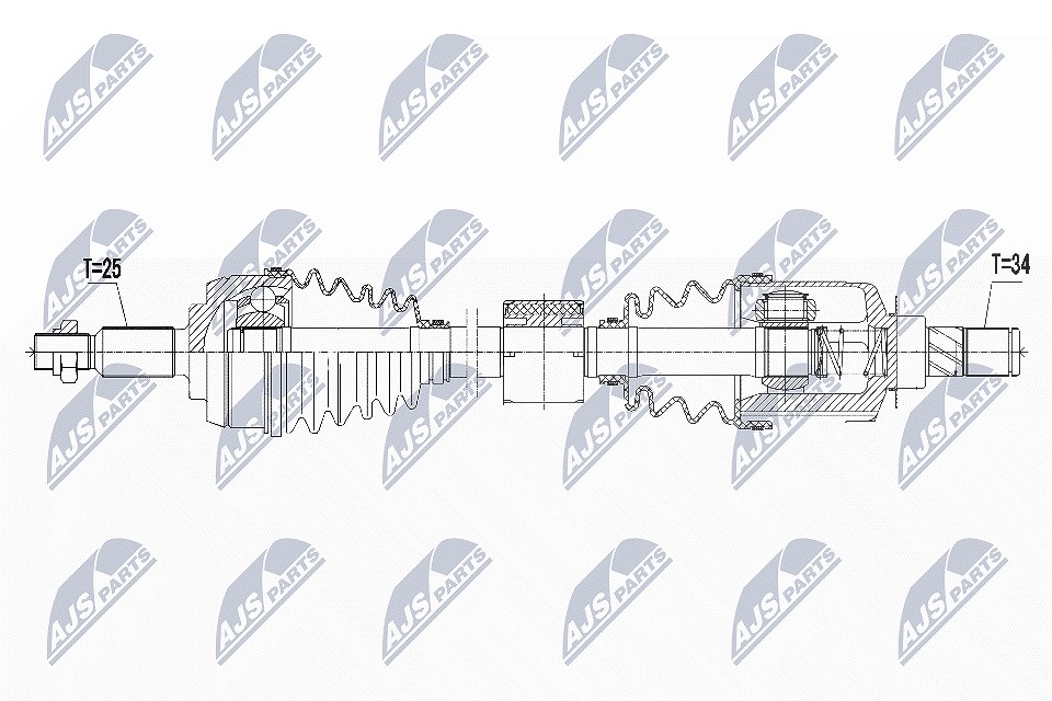 Nty Antriebswelle [Hersteller-Nr. NPW-RE-061] für Renault