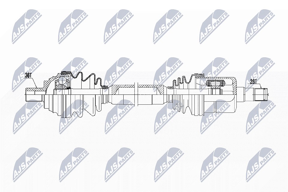 Nty Antriebswelle [Hersteller-Nr. NPW-WW-053] für VW, Audi, Skoda, Seat
