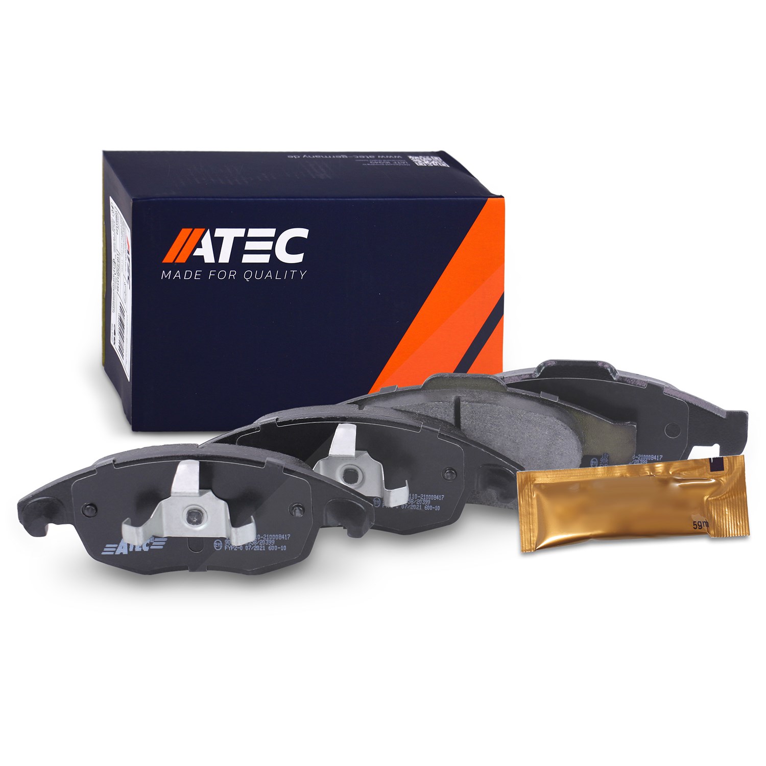 Atec Bremsbeläge vorne (Satz) [Hersteller-Nr. 10604282] für Peugeot, Ds, Citroën