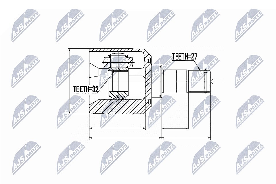 Nty Gelenksatz, Antriebswelle [Hersteller-Nr. NPW-MS-036] für Mitsubishi