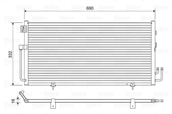 Valeo Kondensator, Klimaanlage [Hersteller-Nr. 814063] für Subaru