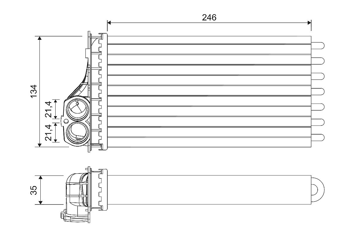 Valeo Wärmetauscher, Innenraumheizung [Hersteller-Nr. 811567] für Citroën