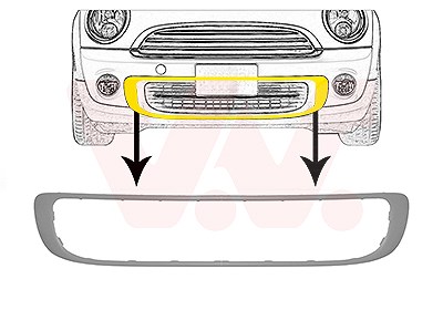 Van Wezel Lüftungsgitter, Stoßfänger [Hersteller-Nr. 0508597] für Mini
