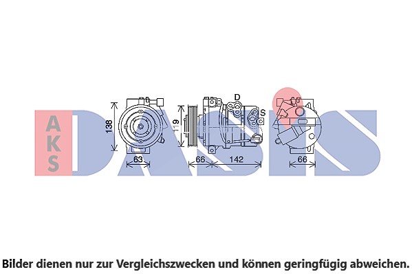 Aks Dasis Kompressor, Klimaanlage [Hersteller-Nr. 853028N] für Hyundai, Kia