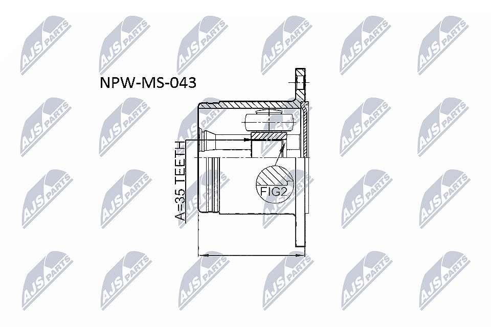 Nty Gelenksatz, Antriebswelle [Hersteller-Nr. NPW-MS-043] für Mitsubishi