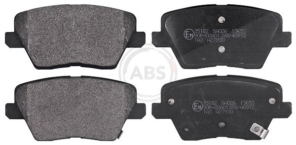 A.b.s. Bremsbeläge hinten (Satz) [Hersteller-Nr. 35182] für Kia, Hyundai