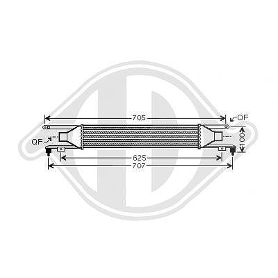 Diederichs Ladeluftkühler [Hersteller-Nr. DCA1097] für Vauxhall, Opel
