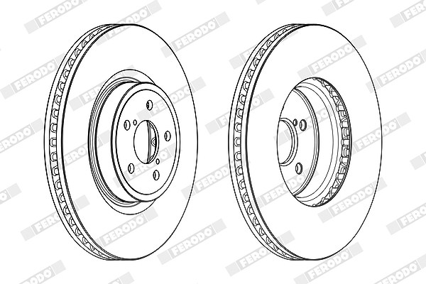 Ferodo 1x Bremsscheibe [Hersteller-Nr. DDF1841C-1] für Subaru