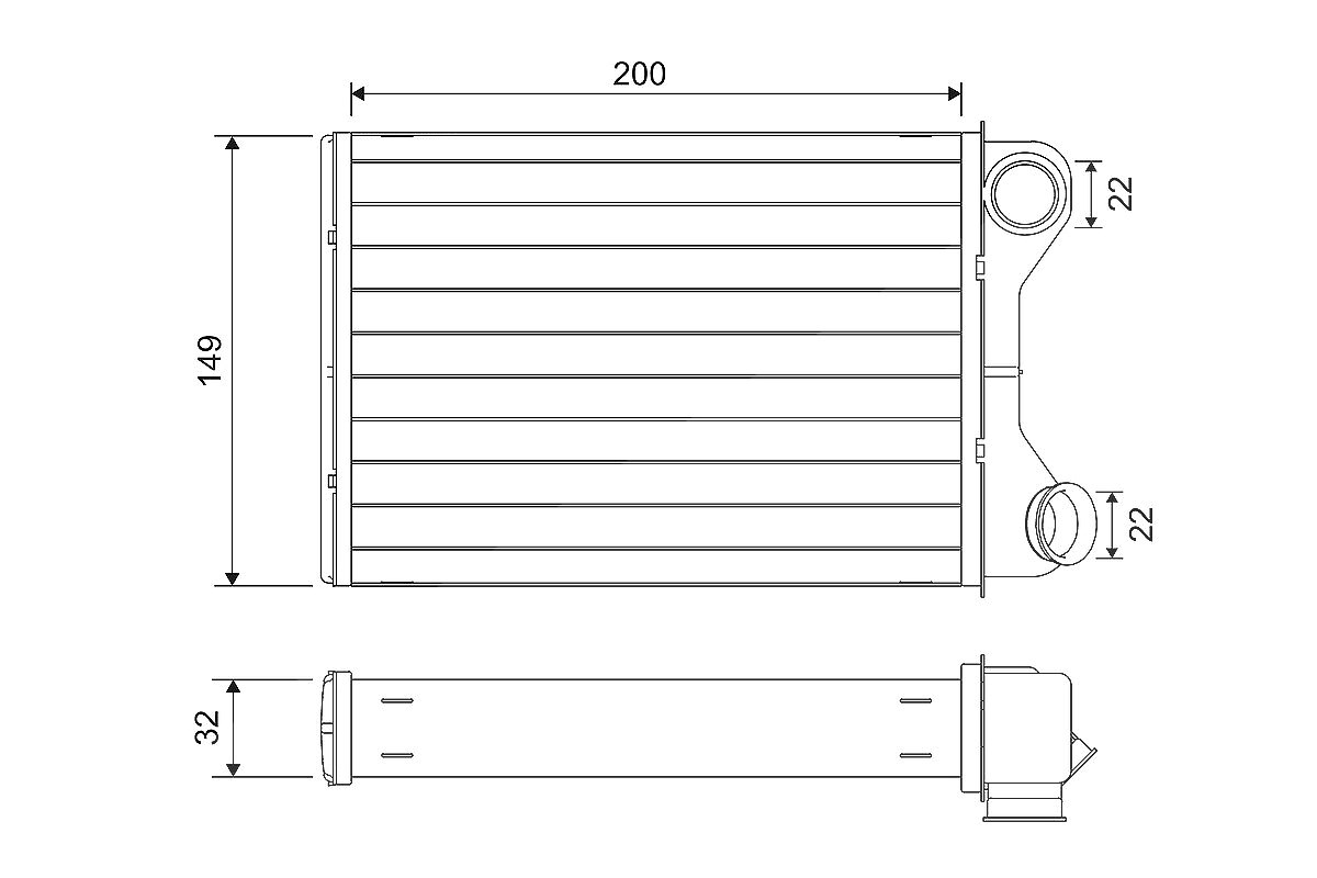 Valeo Wärmetauscher, Innenraumheizung [Hersteller-Nr. 811569] für Fiat