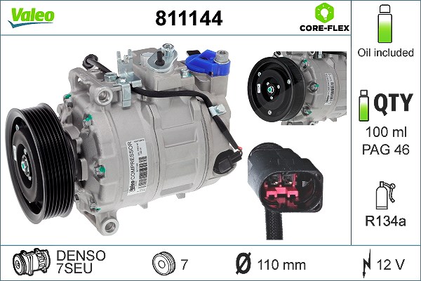 Valeo Kompressor, Klimaanlage [Hersteller-Nr. 811144] für Audi