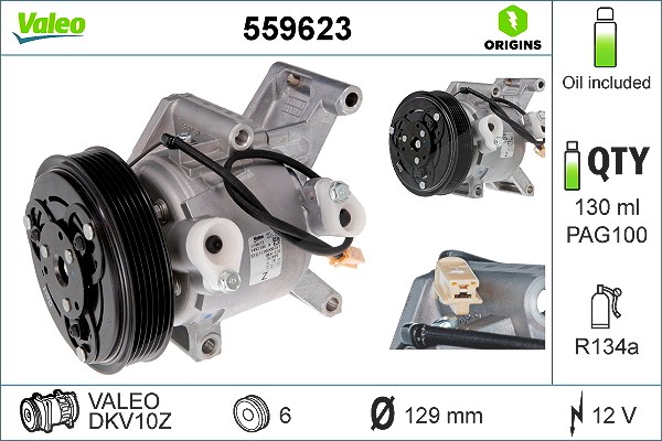 Valeo Kompressor, Klimaanlage [Hersteller-Nr. 559623] für Mazda