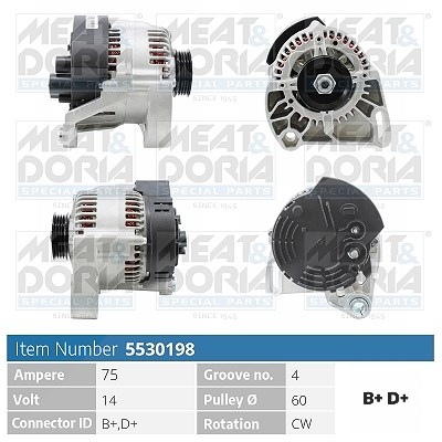 Meat & Doria Generator [Hersteller-Nr. 5530198] für Lancia, Fiat