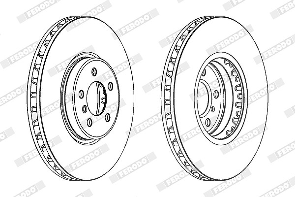 Ferodo 1x Bremsscheibe [Hersteller-Nr. DDF1746C-1] für BMW