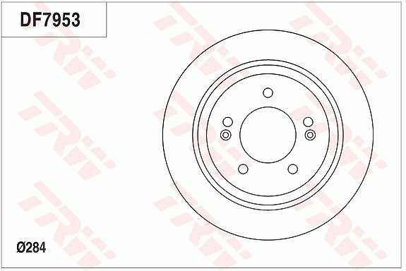 Trw 1x Bremsscheibe [Hersteller-Nr. DF7953] für Hyundai, Kia