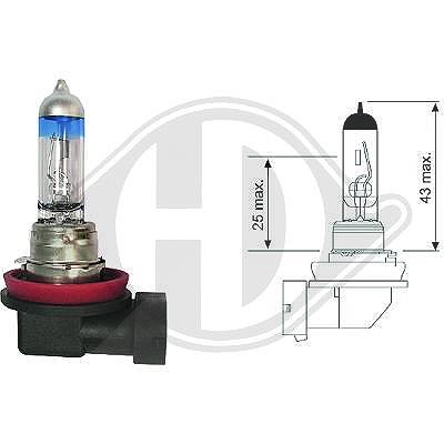 Diederichs Glühlampe, Fernscheinwerfer [Hersteller-Nr. LID10070] für Land Rover, Mg, Iveco, Kia, Volvo, Vauxhall, Lexus, Fiat, Smart, Subaru, BMW, Peu
