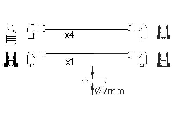Bosch Zündleitungssatz [Hersteller-Nr. 0986356797] für Mg, Austin, Rover