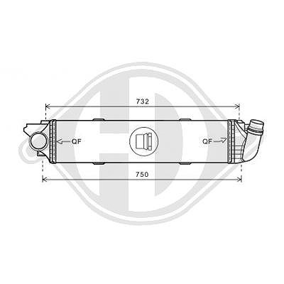 Diederichs Ladeluftkühler [Hersteller-Nr. DCA1103] für Opel, Renault, Vauxhall