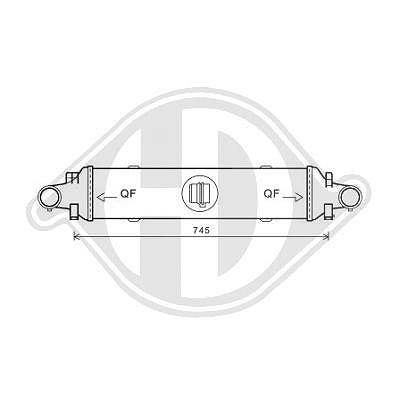 Diederichs Ladeluftkühler [Hersteller-Nr. DCA1039] für Mercedes-Benz