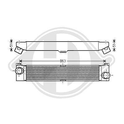 Diederichs Ladeluftkühler [Hersteller-Nr. DCA1041] für Fiat, Peugeot, Citroën