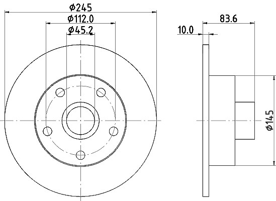 Don 1x Bremsscheibe voll hinten [Hersteller-Nr. PCD21431] für Audi