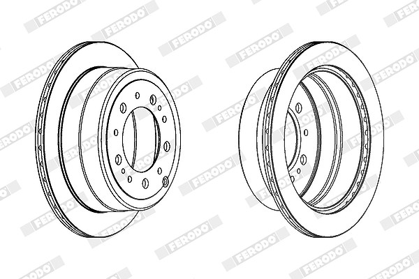 Ferodo 1x Bremsscheibe [Hersteller-Nr. DDF1597C-1] für Toyota, Lexus