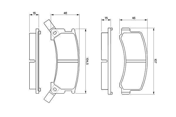 Bosch Bremsbelagsatz, Scheibenbremse [Hersteller-Nr. 0986424239] für Toyota