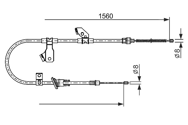 Bosch Seilzug, Feststellbremse [Hersteller-Nr. 1987482626] für Smart, Mitsubishi