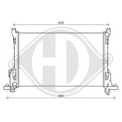 Diederichs Kühler, Motorkühlung [Hersteller-Nr. DCM3852] für Renault, Opel, Vauxhall