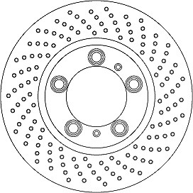 Trw 1x Bremsscheibe [Hersteller-Nr. DF6779S] für Porsche