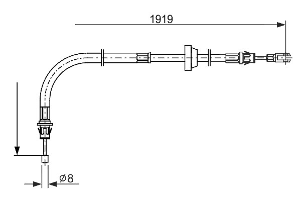 Bosch Seilzug, Feststellbremse [Hersteller-Nr. 1987482710] für Ford