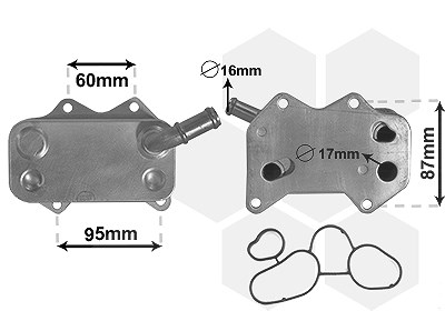 Van Wezel Ölkühler, Motoröl [Hersteller-Nr. 58003329] für Audi, VW, Skoda, Seat