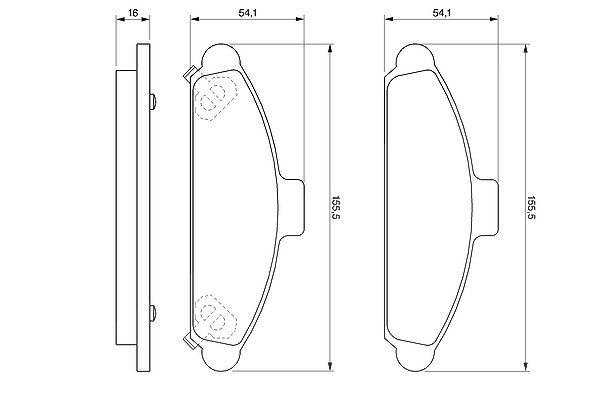 Bosch Bremsbelagsatz, Scheibenbremse [Hersteller-Nr. 0986424330] für Hyundai