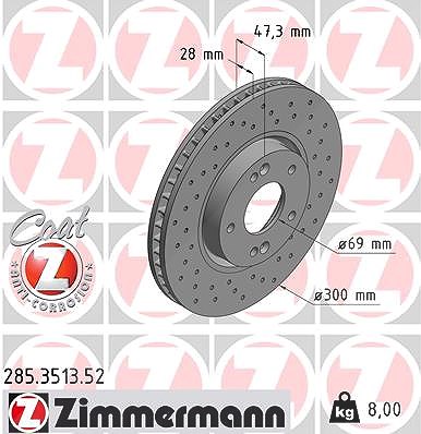 Zimmermann Bremsscheibe [Hersteller-Nr. 285.3513.52] für Hyundai, Kia