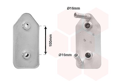 Van Wezel Ölkühler, Automatikgetriebe [Hersteller-Nr. 03003356] für Audi, Seat, VW, Skoda