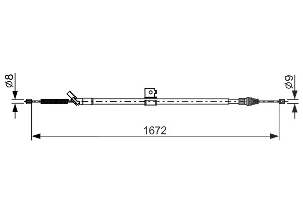 Bosch Seilzug, Feststellbremse [Hersteller-Nr. 1987482630] für Nissan