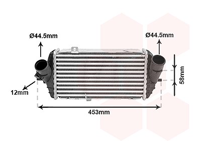 Van Wezel Ladeluftkühler [Hersteller-Nr. 82014711] für Hyundai, Kia