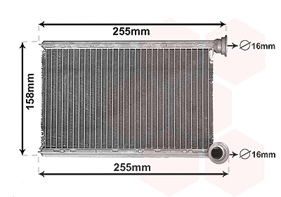 Van Wezel Wärmetauscher, Innenraumheizung [Hersteller-Nr. 43006551] für Renault
